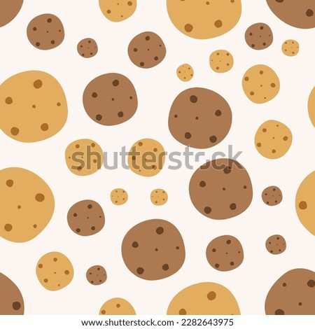cookie pattern seamless. illustration of cookies. sugar sweet cookie