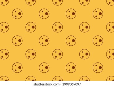 Cookie pattern wallpaper. Cookie symbol vector.