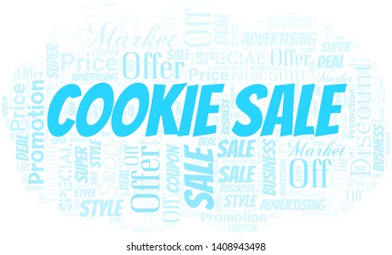 Cookie Sale Word Cloud. Wordcloud Made With Text.