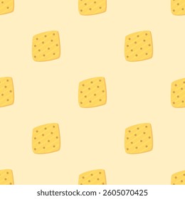 cookie seamless pattern background. Cartoon illustration of Cookies. biscuits illustration. chocolate chips pattern background.