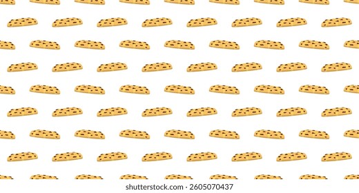cookie seamless pattern background. Cartoon illustration of Cookies. biscuits illustration. chocolate chips pattern background.