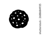 Cookie silhouette vector flat illustration design.
