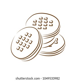 Cookie Simple Vector Illustration Isolated Stock Vector (Royalty Free ...