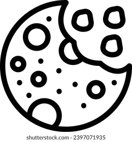 Cookie single vector line icon