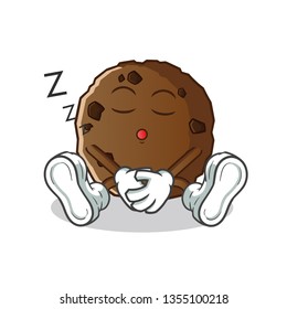 cookie sleep mascot vector cartoon illustration