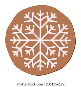 Cookie Snowflake Gingerbread Vector For Web, Presentation, Logo, Icon, Etc