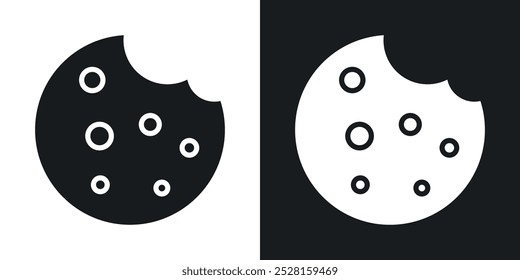 Cookie solid vector icon pack