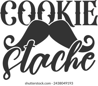 Cookie Stache - Cookie Jar Illustration