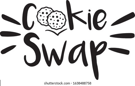 Cookie Swap Christmas Greeting in a Banner