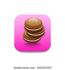 Cookie Sweet Fast Food Logo Vector Symbol Icon Design Style