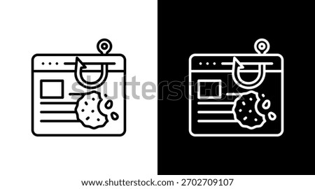 Cookie Theft White Icon Set Design