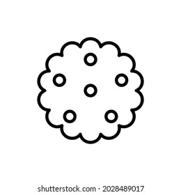 Cookie thin line icon, bakery, dessert. Modern vector illustration