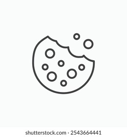 Cookie thin line vector icon.