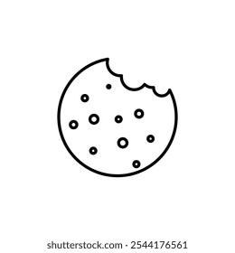 Cookie thin line vector icon.