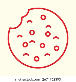 Cookie trendy arte design útil criativo Ilustração bonito colorido background.eps