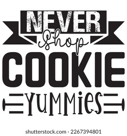 Cookie T-Shirt Designs Vectors File.