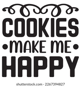 Cookie T-Shirt Designs Vectors File.
