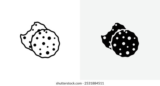 Cookie-Vektorsymbol-Set. Stockvektorillustrator. EPS 10