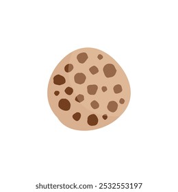 Cookie vector icon, Chocolate chip cookie food icon for apps or web