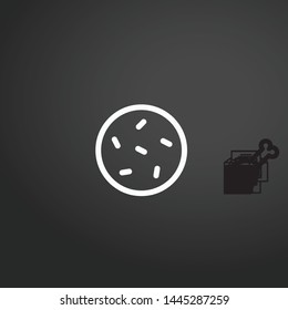 Cookie vector icon. Cookie concept stroke symbol design. Thin graphic elements vector illustration, outline pattern for your web site design, logo, UI. EPS 10.