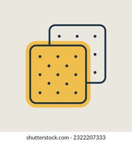 Cookie vector icon. Fast food sign. Graph symbol for cooking web site and apps design, logo, app, UI