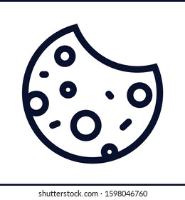 Cookie Vector icon in flat style. Web browser cookie technology symbol