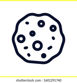 Cookie Vector icon in flat style. Web browser cookie technology symbol. Personal data related icon