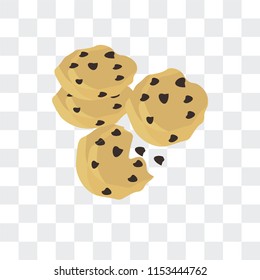 Cookie vector icon isolated on transparent background, Cookie logo concept