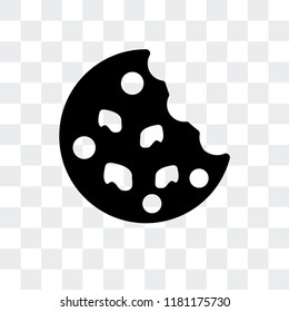 Cookie vector icon isolated on transparent background, Cookie logo concept