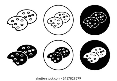 Cookie vector icon mark set symbol for web application
