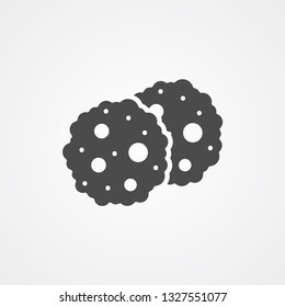 Cookie vector icon sign symbol