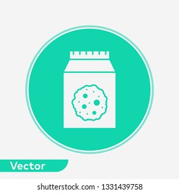 Cookie vector icon sign symbol