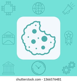 Cookie vector icon sign symbol