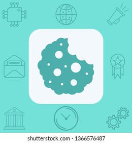 Cookie vector icon sign symbol