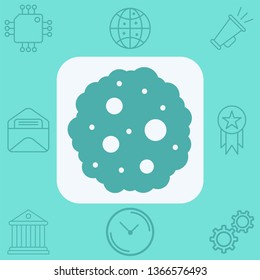 Cookie vector icon sign symbol