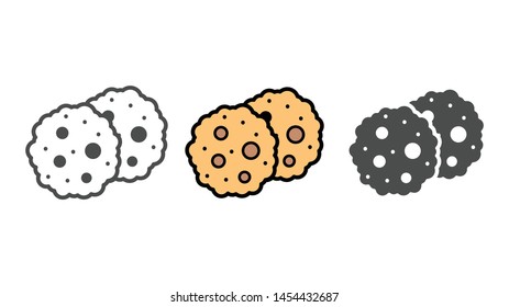 Cookie vector icon sign symbol