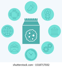 Cookie vector icon sign symbol