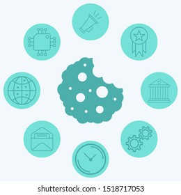 Cookie vector icon sign symbol