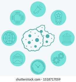 Cookie vector icon sign symbol