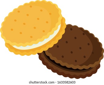 Cookie vector illustration, biscuits, baked goods