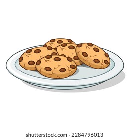 Cookie vector illustration. 
Chocolate cookie vector illustration. 