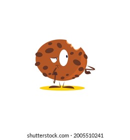 Cookie-Vektorgrafik mit Emoticon-Gesicht