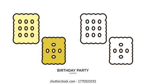 Cookie vector illustration lineal color and filled design