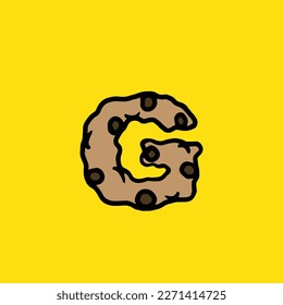 cookie vector letter g from cake strain weed food