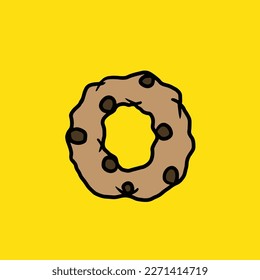 Keks, Vektorbrief oder aus Kuchenfutter