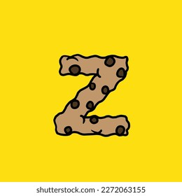 cookie vector letter z from cake strain weed food