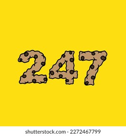 vector de cookie número 247 de la comida de hierba de la cepa del pastel