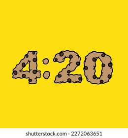 cookie vector number 420 from cake strain weed food