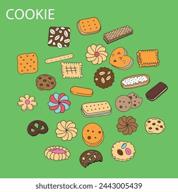 Cookie vector Set , bakery cake