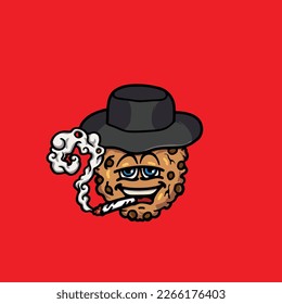 cookie vector smoking joint bud cartoon festival custom fashion halloween and Christmas